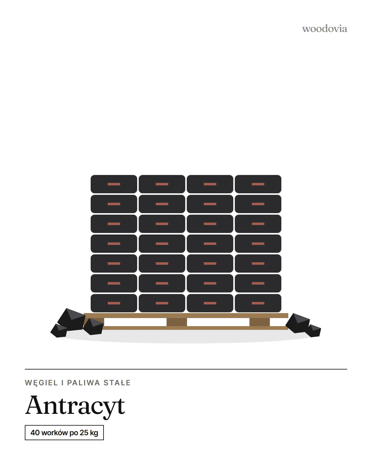 Antracyt 20-30 mm, paleta 1 000 kg