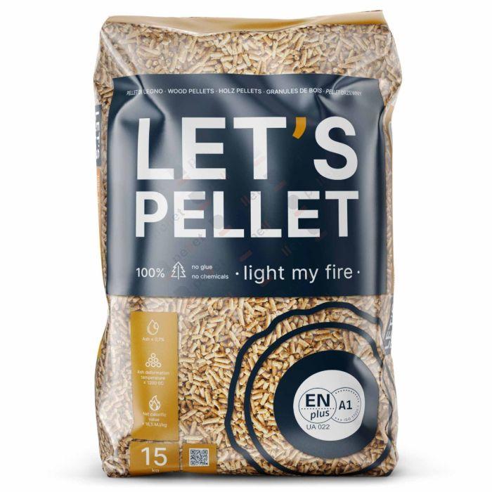 Pellet drzewny LETS PELLET Blue ENplus A1, paleta 975 kg
