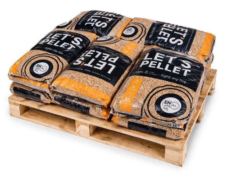 Pellet drzewny LETS PELLET Blue ENplus A1, paleta 975 kg