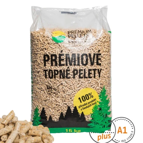 Pellet drzewny Prémiové Topné Pelety ENplus A1, paleta 825 kg