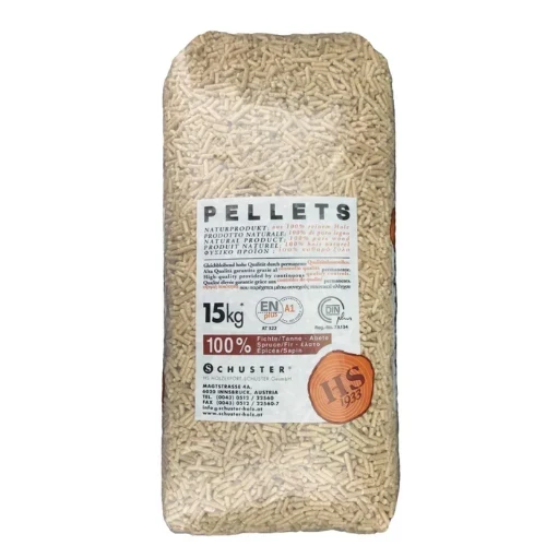 Pellet świerkowy Schuster ENplus A1, paleta 1 080 kg